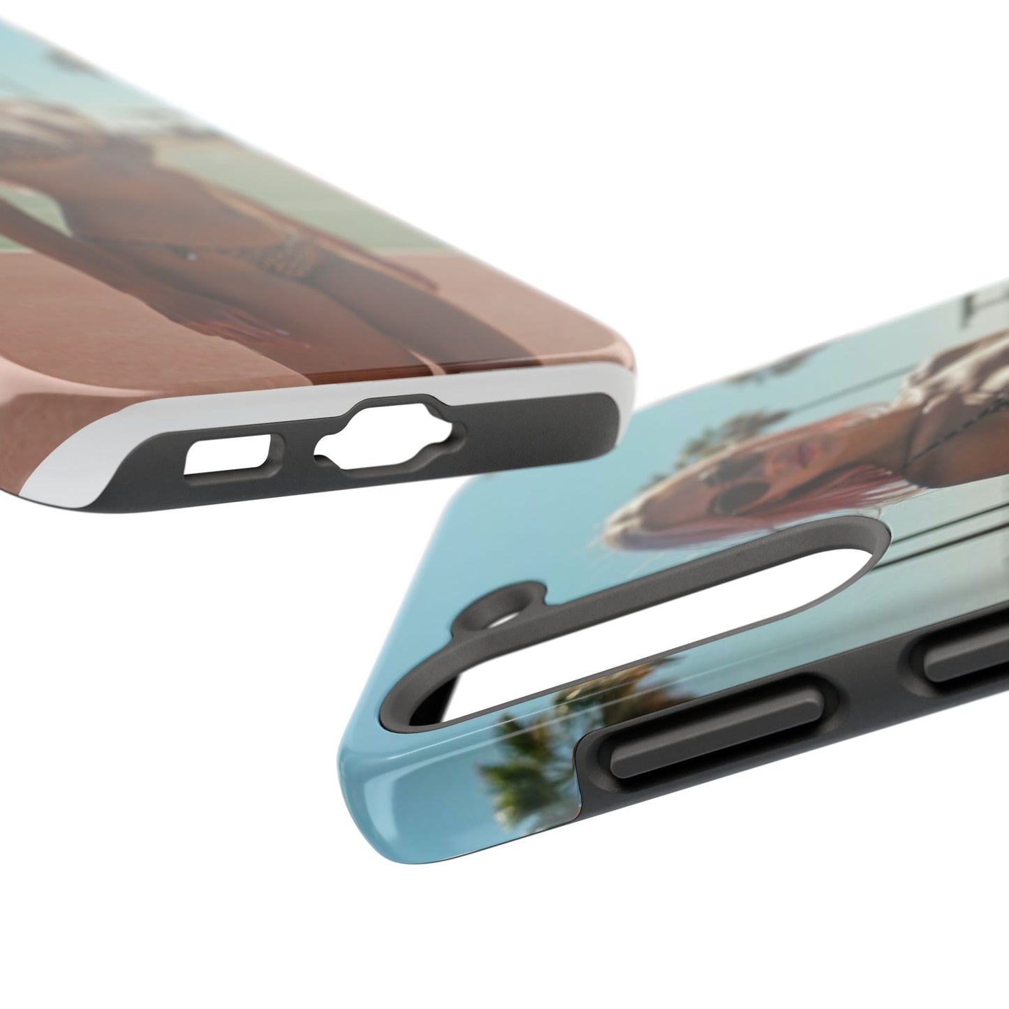 Bikini Beach Tough Phone Case — Sunlit Palm Boardwalk Phone Cover
