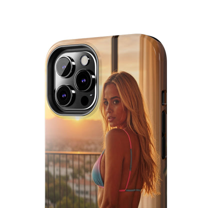 Bikini Beach Tough Phone Case — Balcony Palm Phone Cover