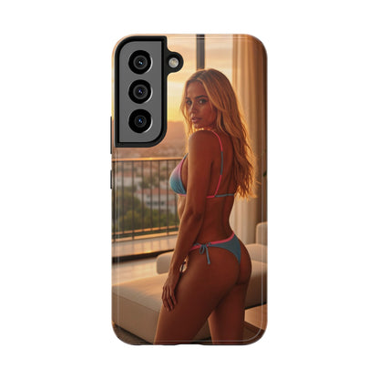 Bikini Beach Tough Phone Case — Balcony Palm Phone Cover