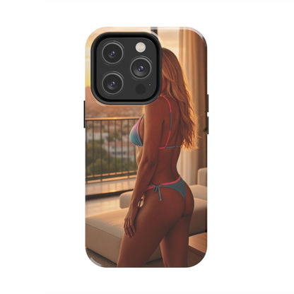 Bikini Beach Tough Phone Case — Balcony Palm Phone Cover