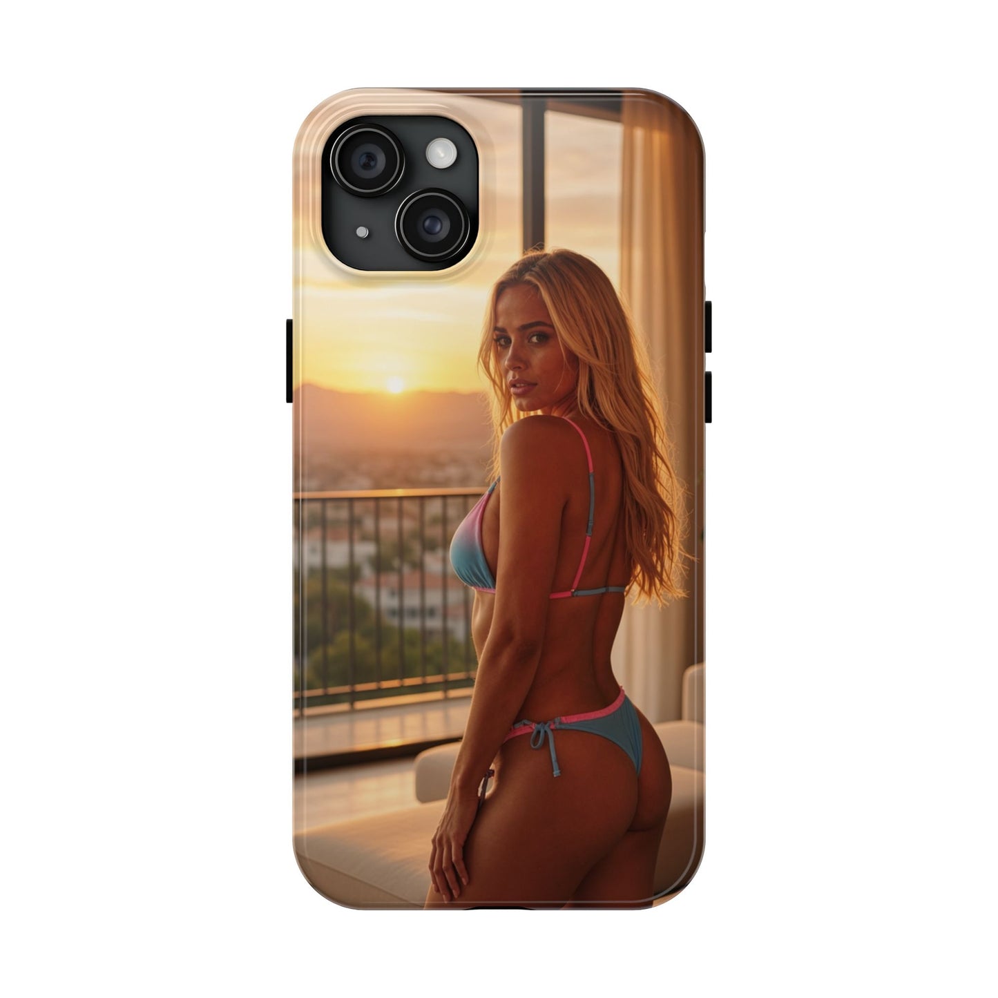 Bikini Beach Tough Phone Case — Balcony Palm Phone Cover