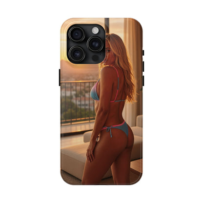 Bikini Beach Tough Phone Case — Balcony Palm Phone Cover