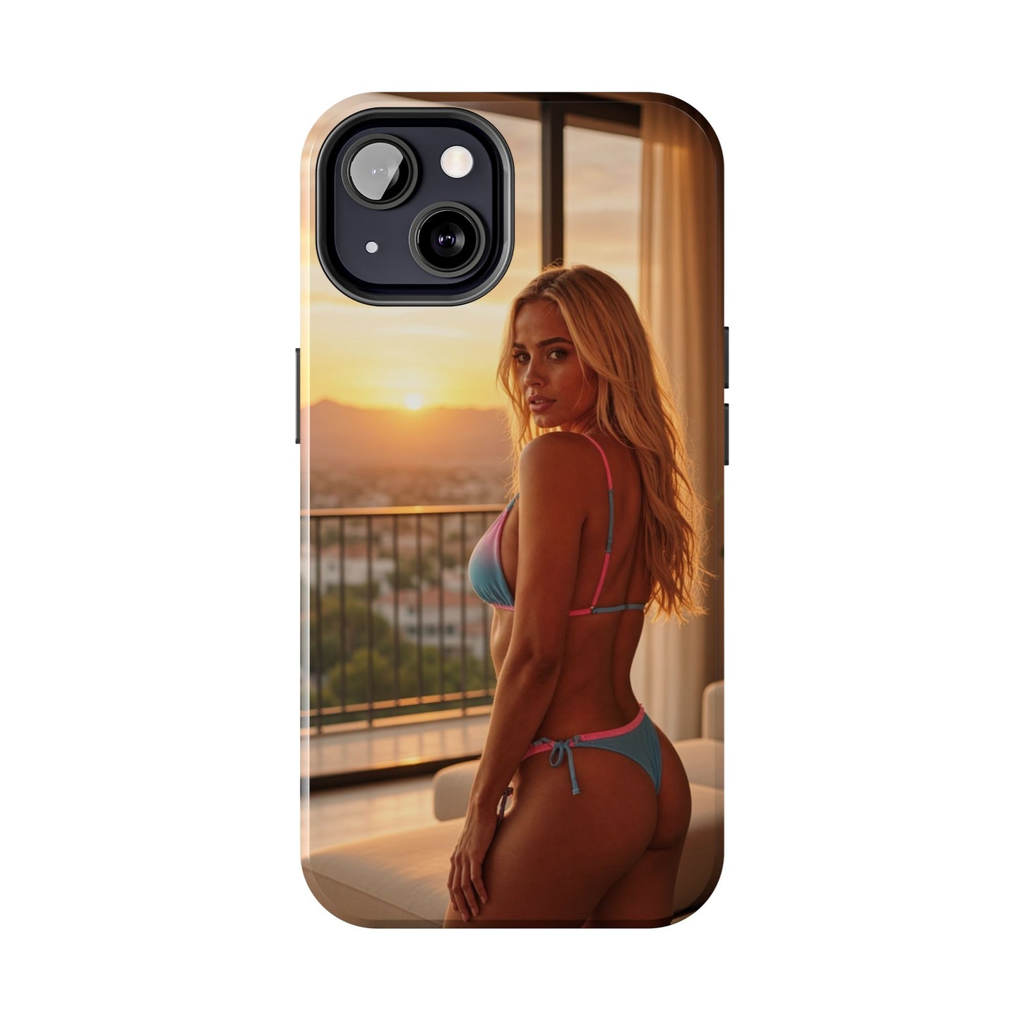 Bikini Beach Tough Phone Case — Balcony Palm Phone Cover