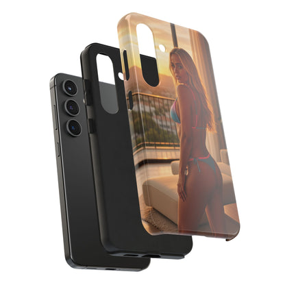 Bikini Beach Tough Phone Case — Balcony Palm Phone Cover