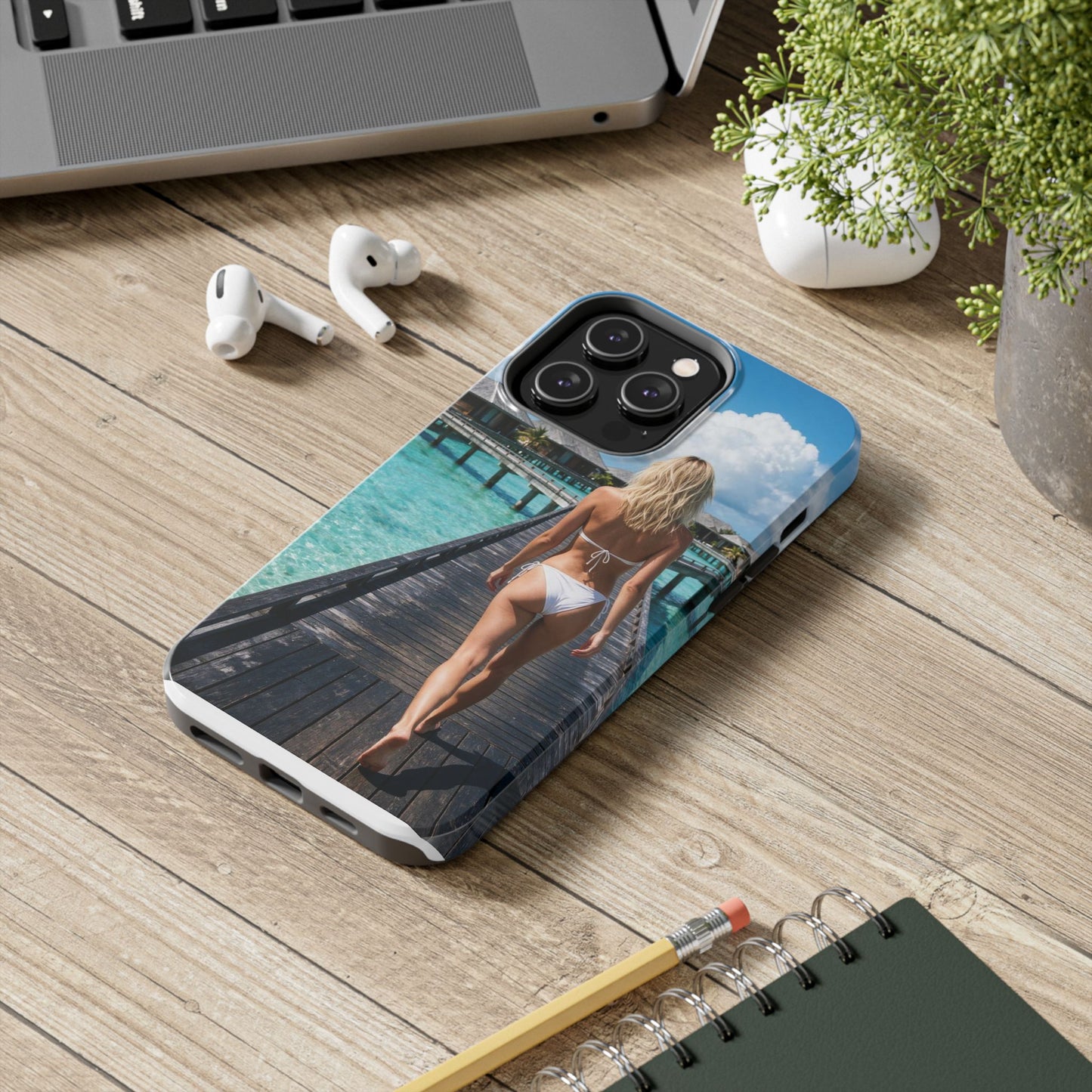 Tough Phone Case – Tropical Boardwalk Bikini Beach Photo