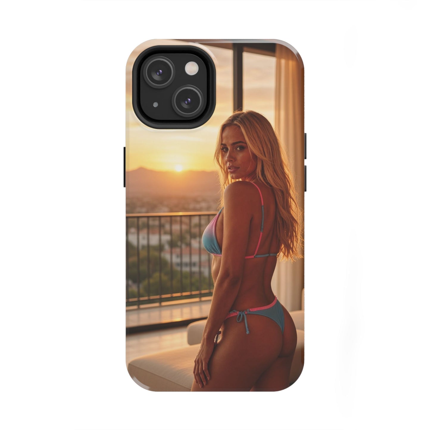 Bikini Beach Tough Phone Case — Balcony Palm Phone Cover