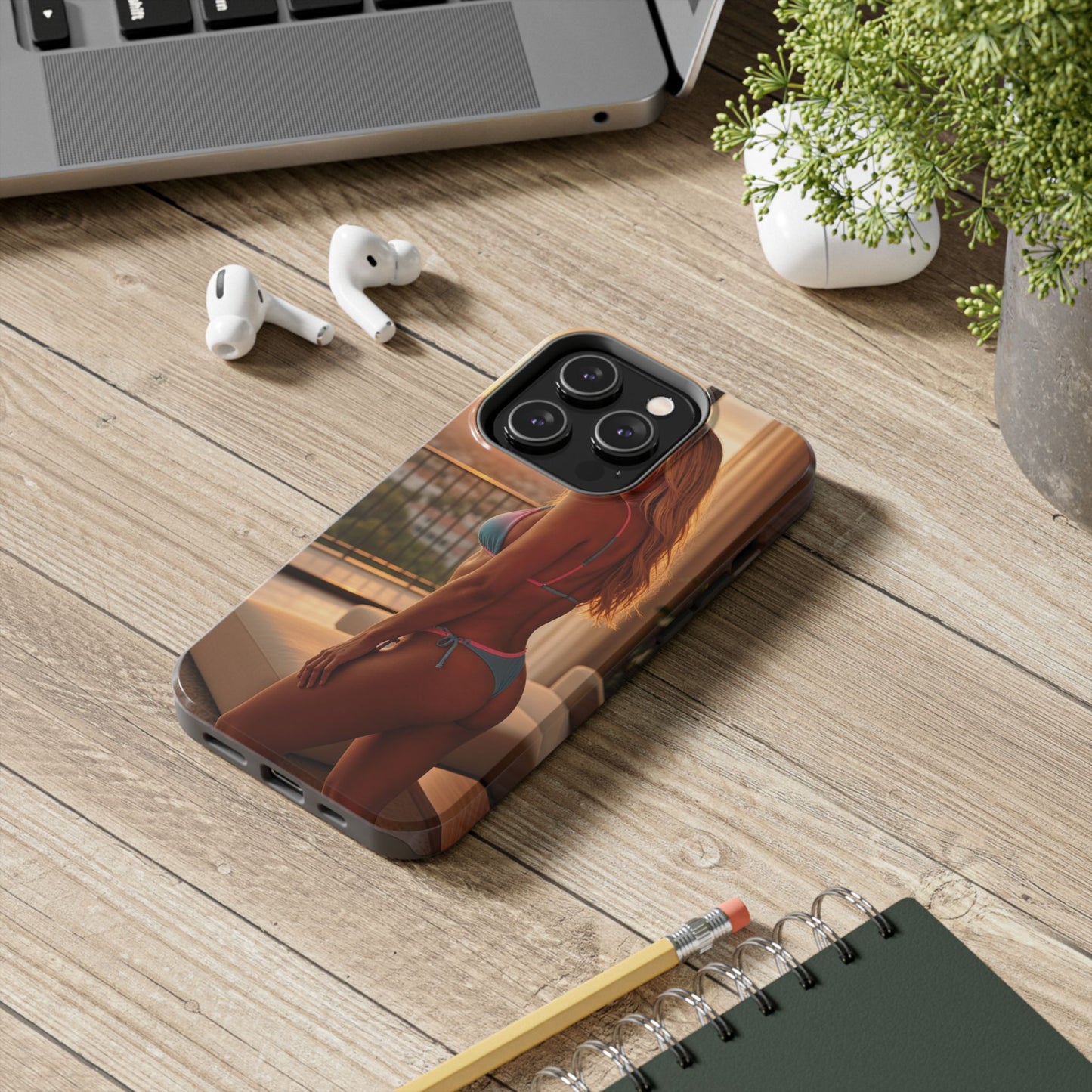 Bikini Beach Tough Phone Case — Balcony Palm Phone Cover
