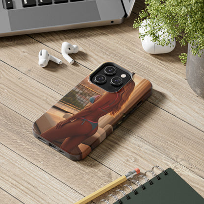 Bikini Beach Tough Phone Case — Balcony Palm Phone Cover