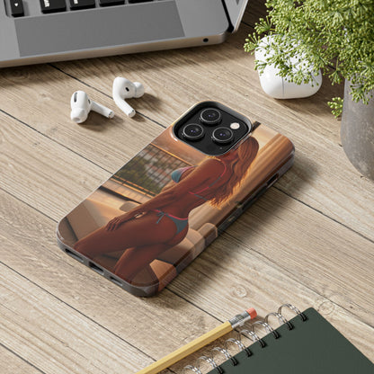 Bikini Beach Tough Phone Case — Balcony Palm Phone Cover