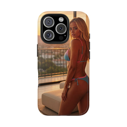 Bikini Beach Tough Phone Case — Balcony Palm Phone Cover