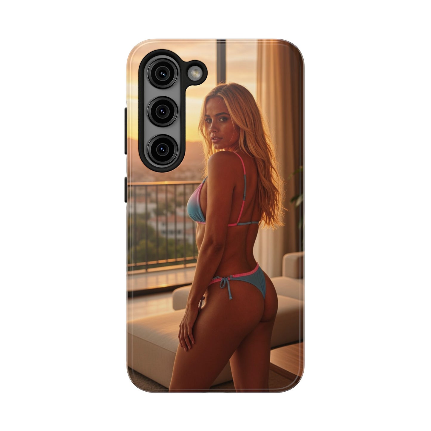 Bikini Beach Tough Phone Case — Balcony Palm Phone Cover