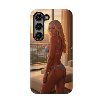 Bikini Beach Tough Phone Case — Balcony Palm Phone Cover
