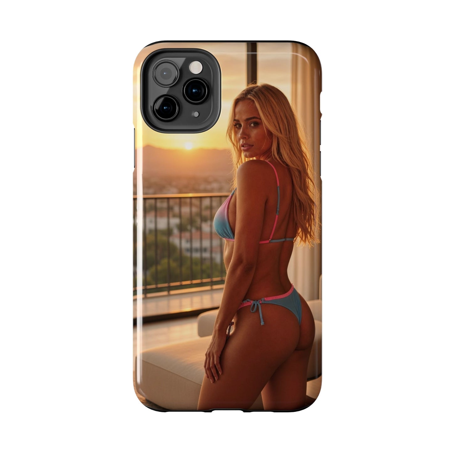 Bikini Beach Tough Phone Case — Balcony Palm Phone Cover
