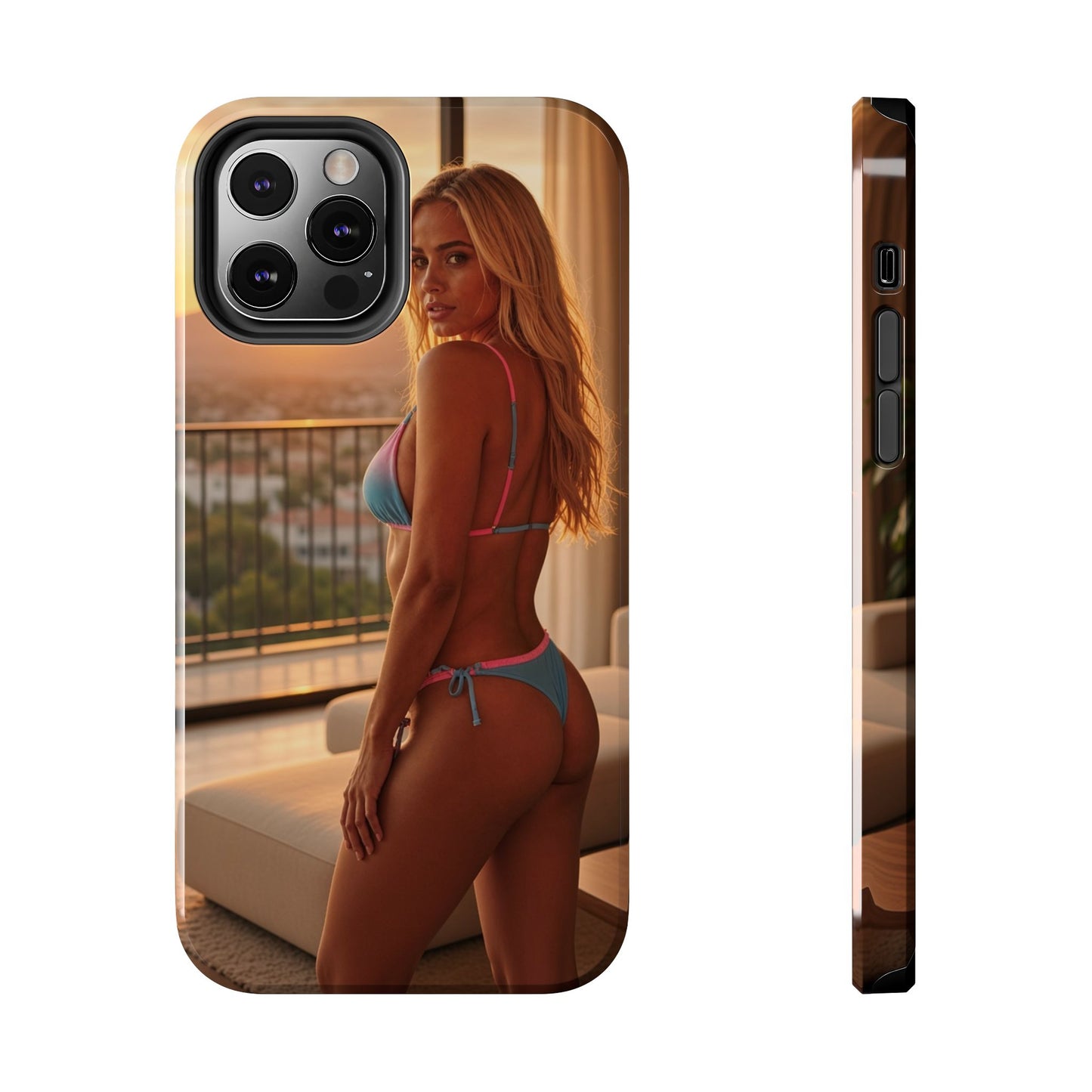 Bikini Beach Tough Phone Case — Balcony Palm Phone Cover