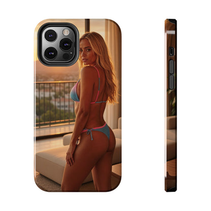 Bikini Beach Tough Phone Case — Balcony Palm Phone Cover