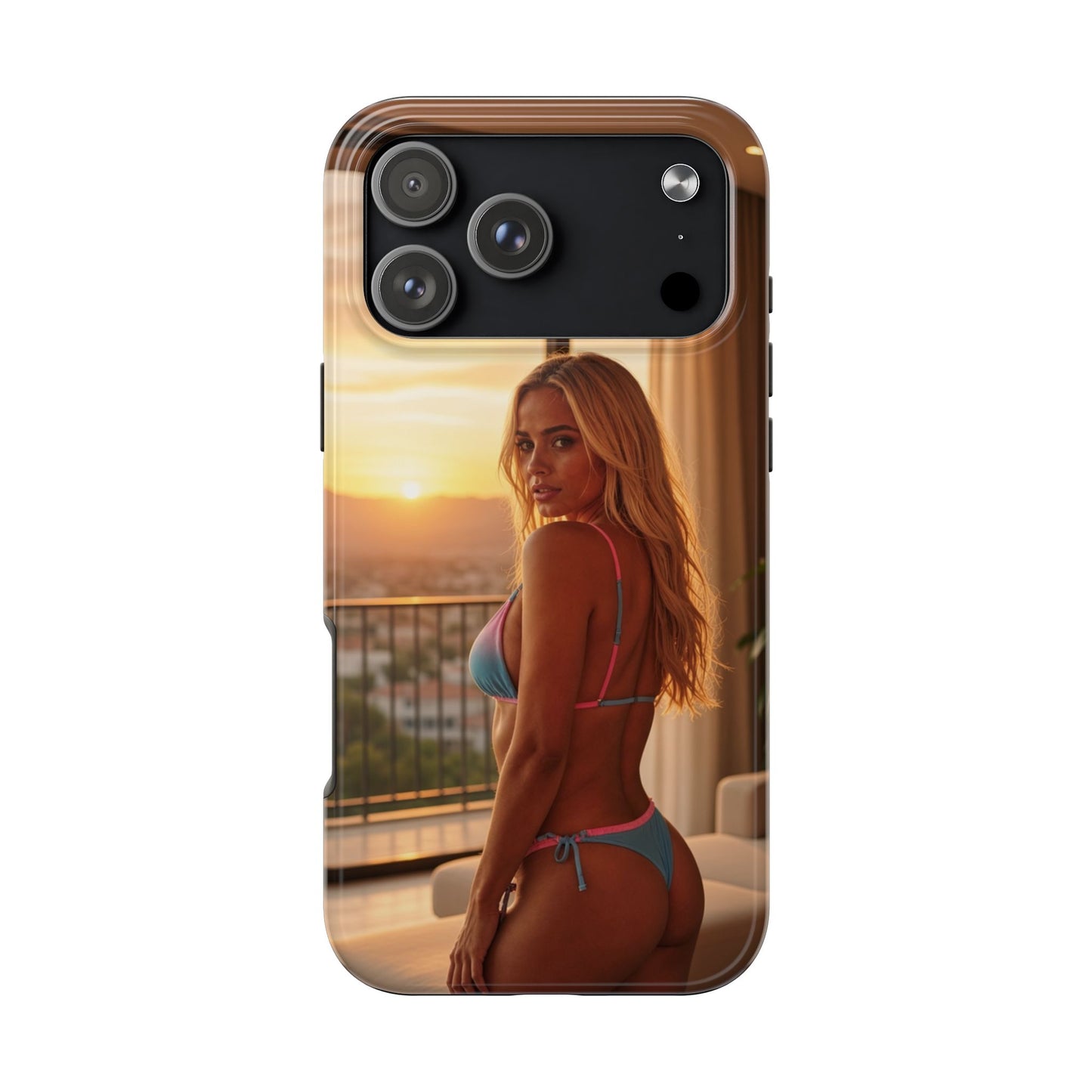 Bikini Beach Tough Phone Case — Balcony Palm Phone Cover