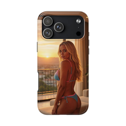 Bikini Beach Tough Phone Case — Balcony Palm Phone Cover