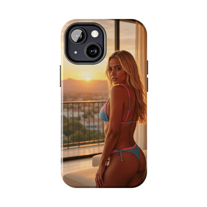 Bikini Beach Tough Phone Case — Balcony Palm Phone Cover