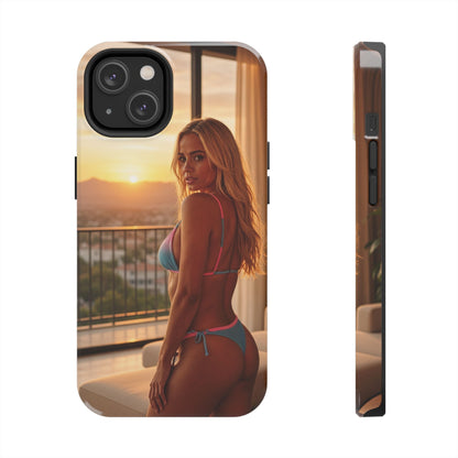 Bikini Beach Tough Phone Case — Balcony Palm Phone Cover