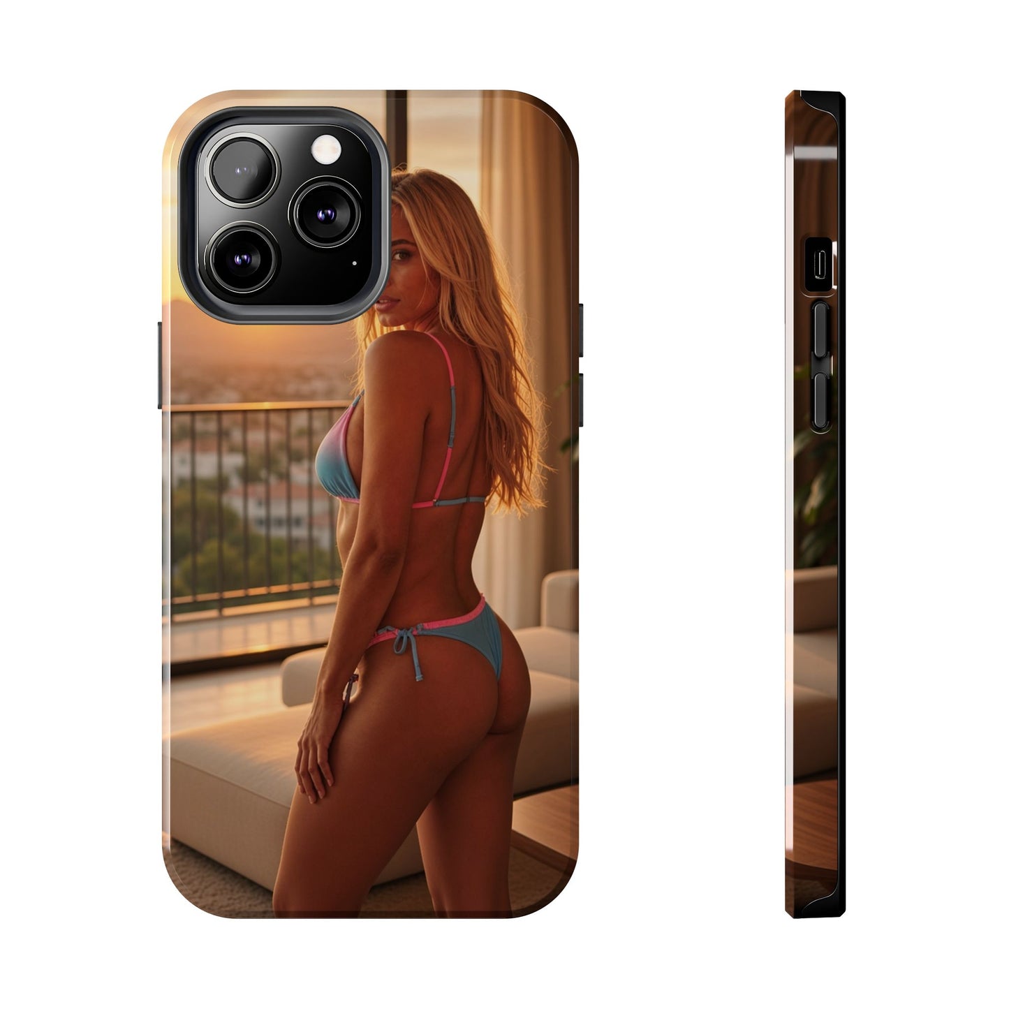 Bikini Beach Tough Phone Case — Balcony Palm Phone Cover