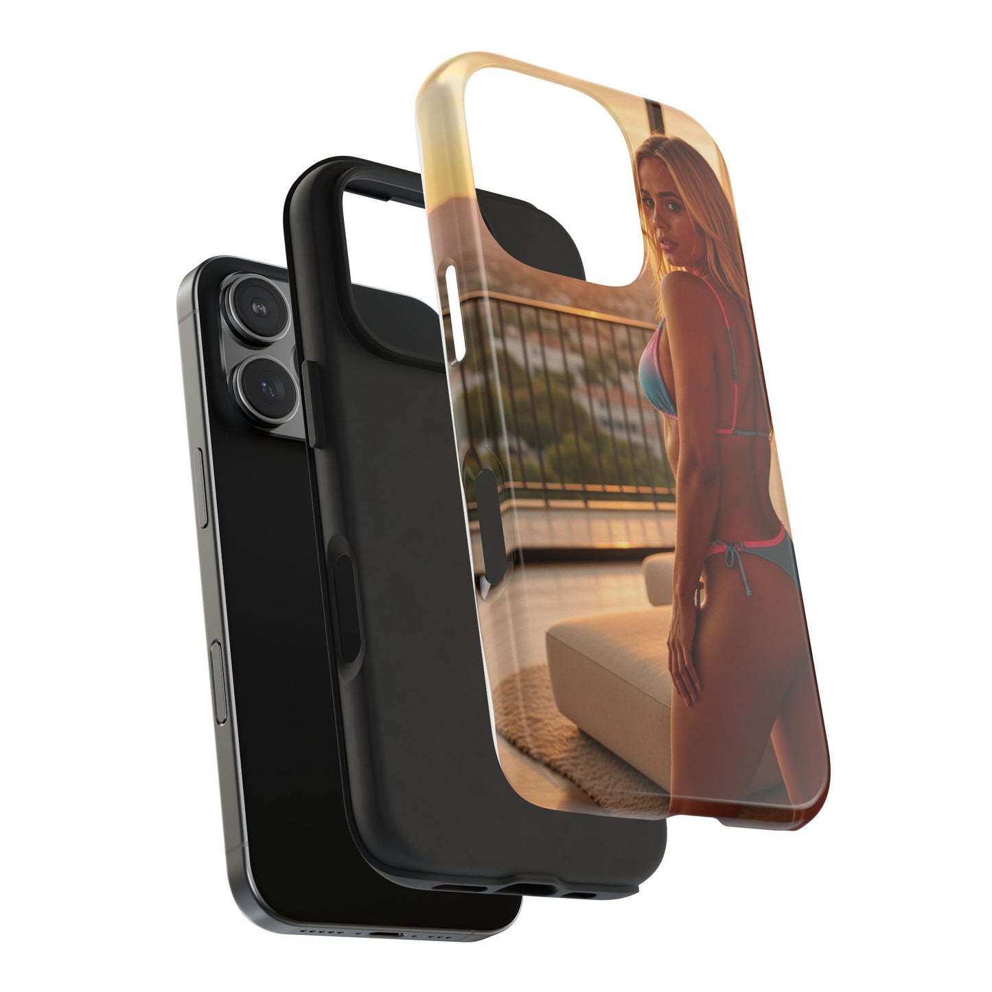 Bikini Beach Tough Phone Case — Balcony Palm Phone Cover