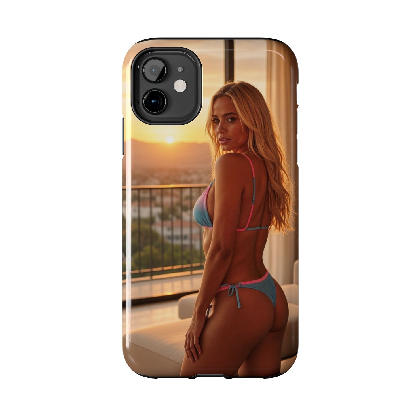 Bikini Beach Tough Phone Case — Balcony Palm Phone Cover