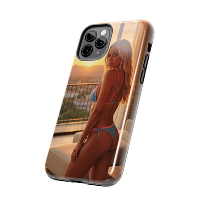 Bikini Beach Tough Phone Case — Balcony Palm Phone Cover