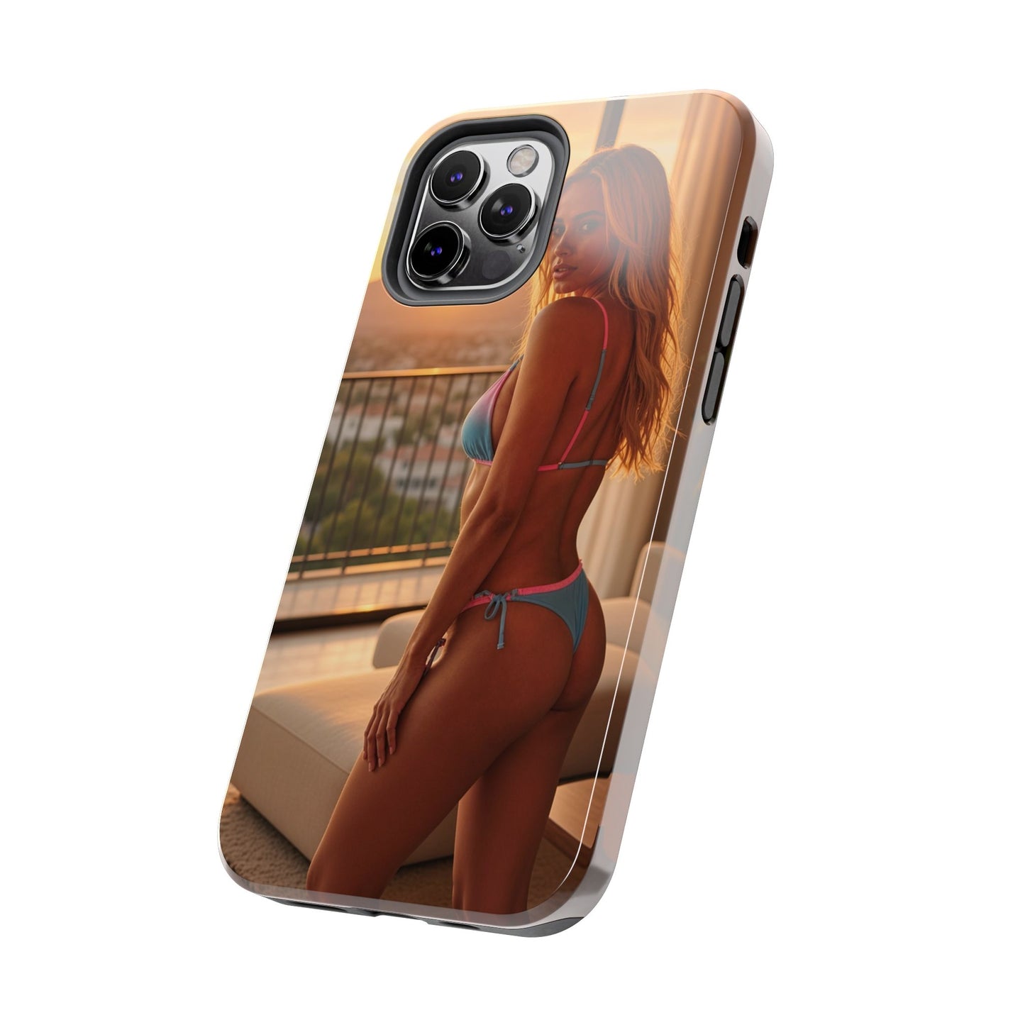 Bikini Beach Tough Phone Case — Balcony Palm Phone Cover