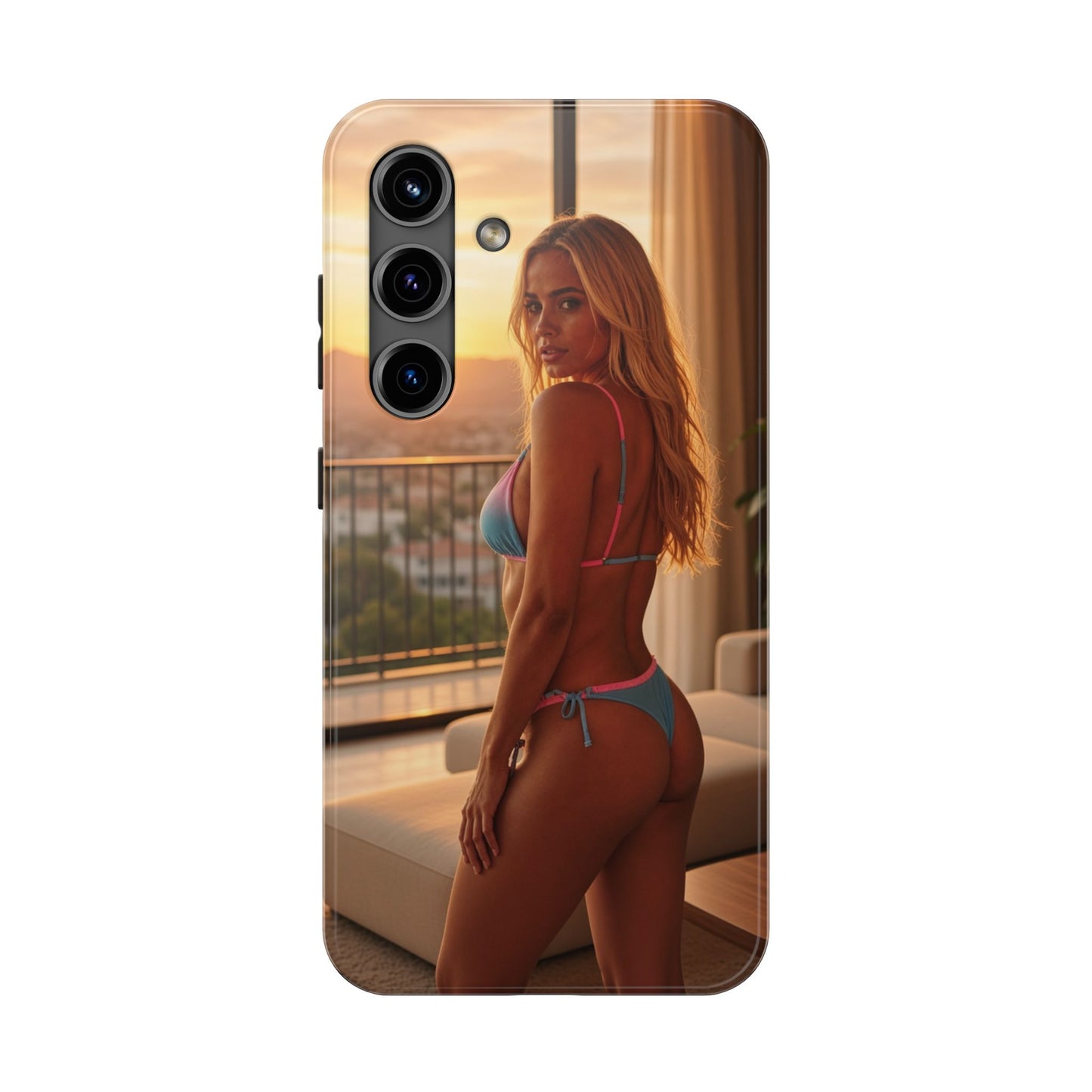 Bikini Beach Tough Phone Case — Balcony Palm Phone Cover