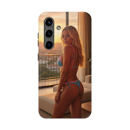 Bikini Beach Tough Phone Case — Balcony Palm Phone Cover