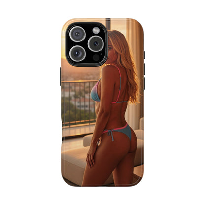 Bikini Beach Tough Phone Case — Balcony Palm Phone Cover
