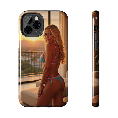 Bikini Beach Tough Phone Case — Balcony Palm Phone Cover