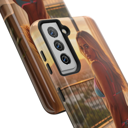 Bikini Beach Tough Phone Case — Balcony Palm Phone Cover