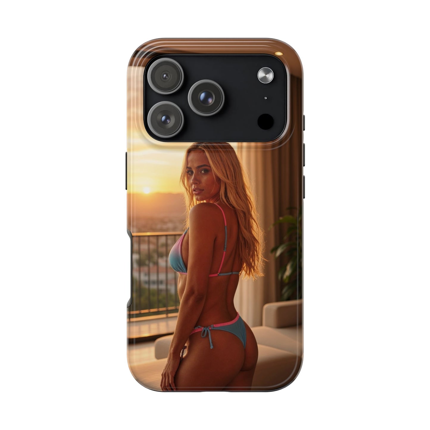Bikini Beach Tough Phone Case — Balcony Palm Phone Cover