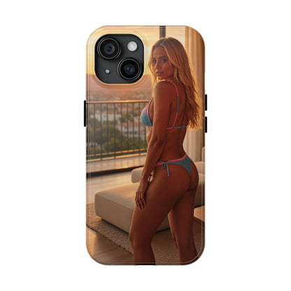 Bikini Beach Tough Phone Case — Balcony Palm Phone Cover