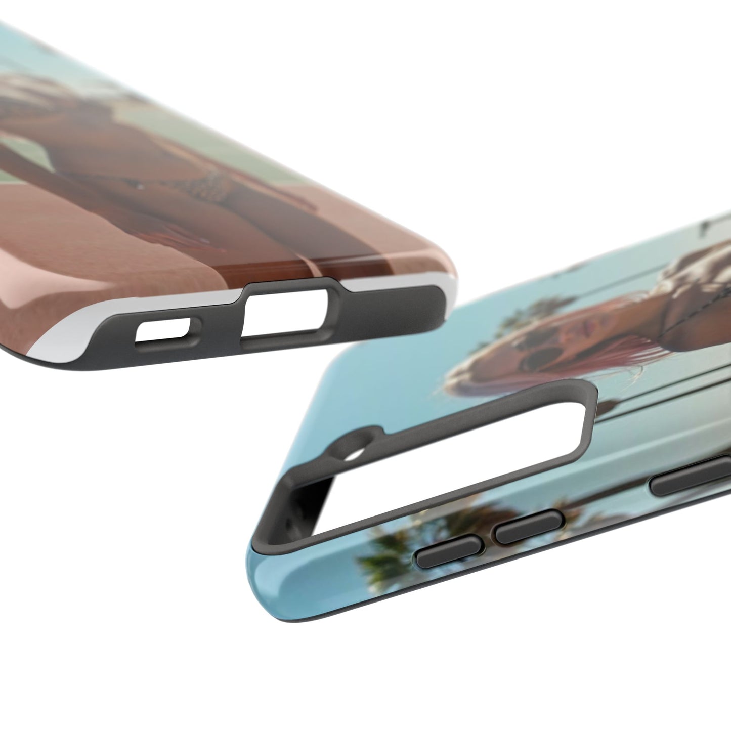 Bikini Beach Tough Phone Case — Sunlit Palm Boardwalk Phone Cover