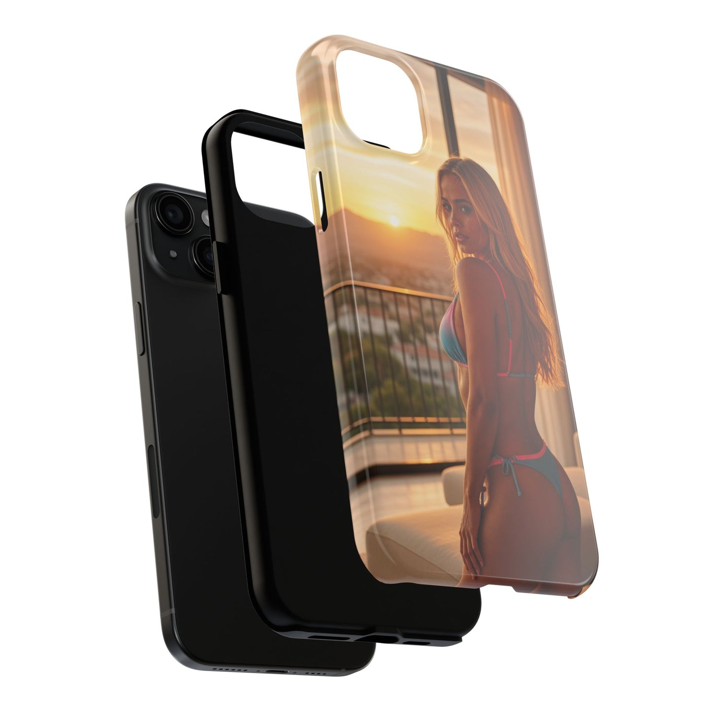 Bikini Beach Tough Phone Case — Balcony Palm Phone Cover