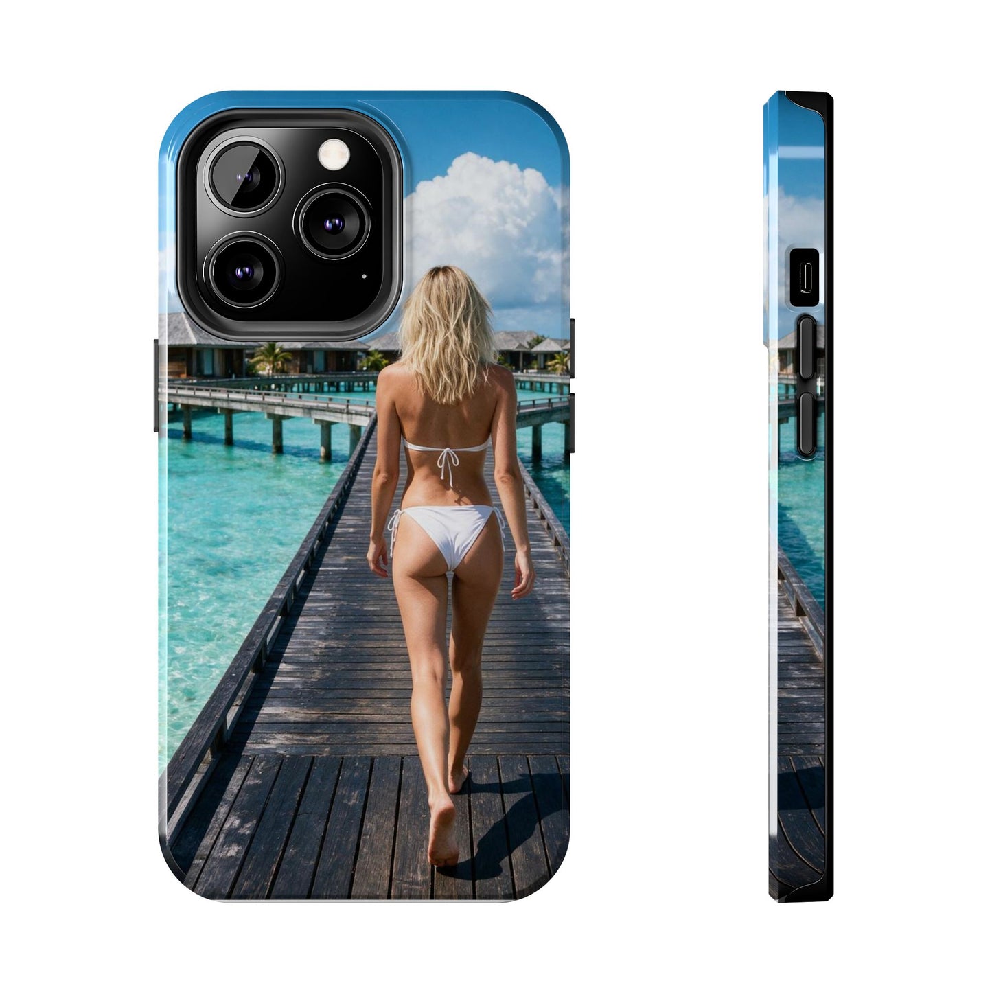 Tough Phone Case – Tropical Boardwalk Bikini Beach Photo