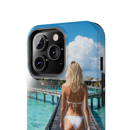 Tough Phone Case – Tropical Boardwalk Bikini Beach Photo