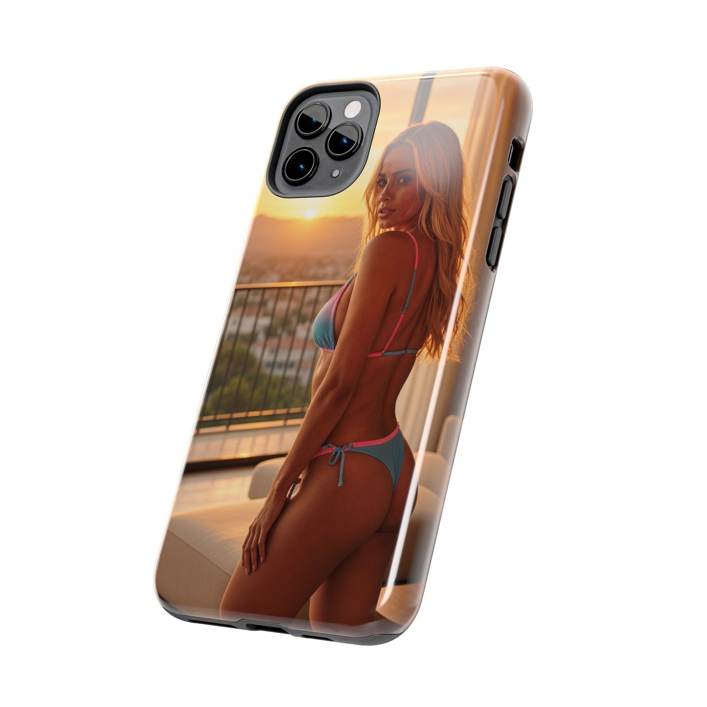 Bikini Beach Tough Phone Case — Balcony Palm Phone Cover