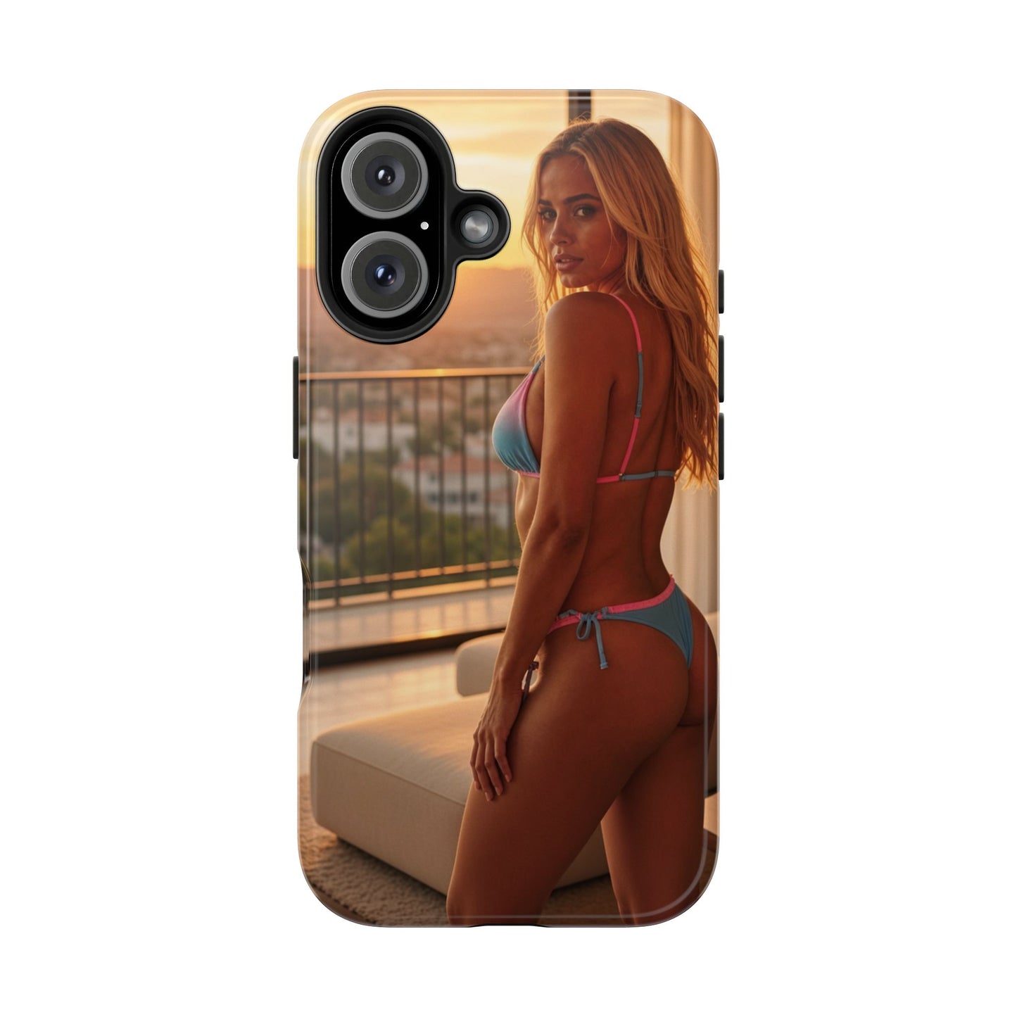 Bikini Beach Tough Phone Case — Balcony Palm Phone Cover