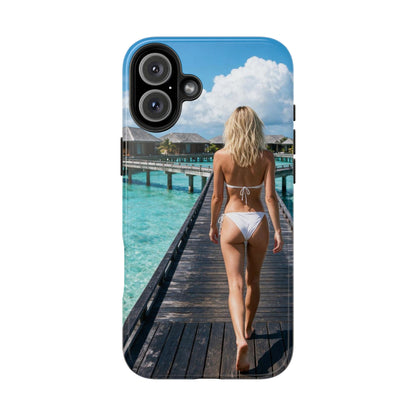Tough Phone Case – Tropical Boardwalk Bikini Beach Photo