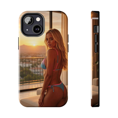 Bikini Beach Tough Phone Case — Balcony Palm Phone Cover