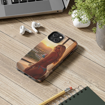 Bikini Beach Tough Phone Case — Balcony Palm Phone Cover