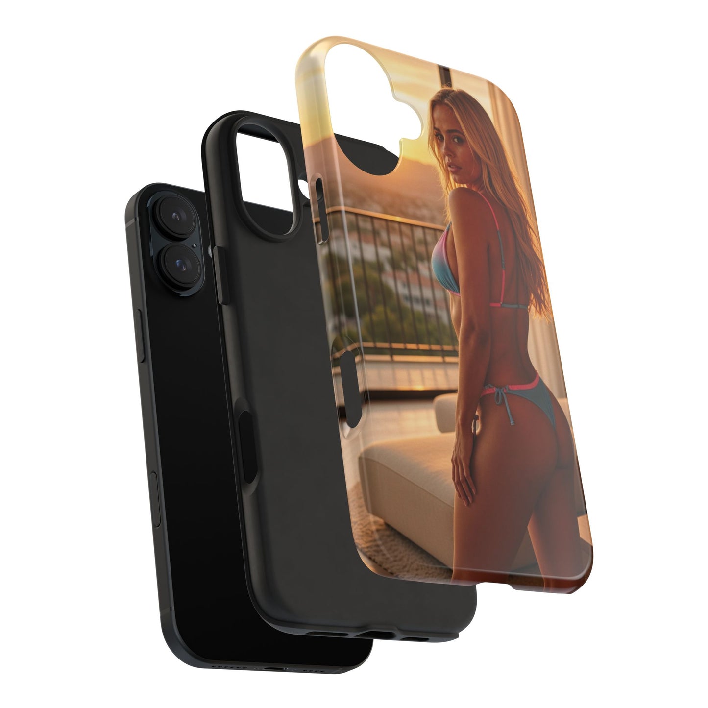 Bikini Beach Tough Phone Case — Balcony Palm Phone Cover