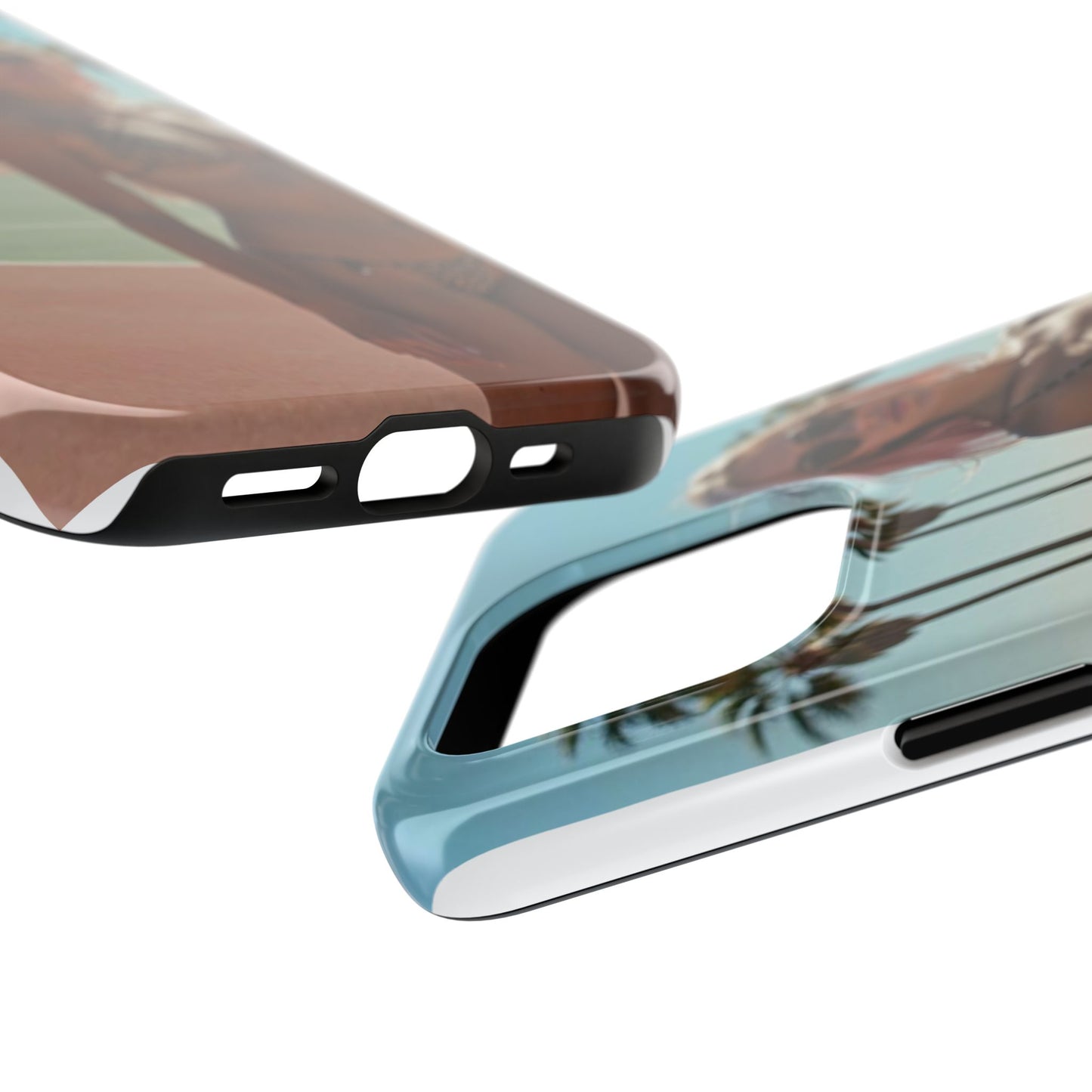 Bikini Beach Tough Phone Case — Sunlit Palm Boardwalk Phone Cover