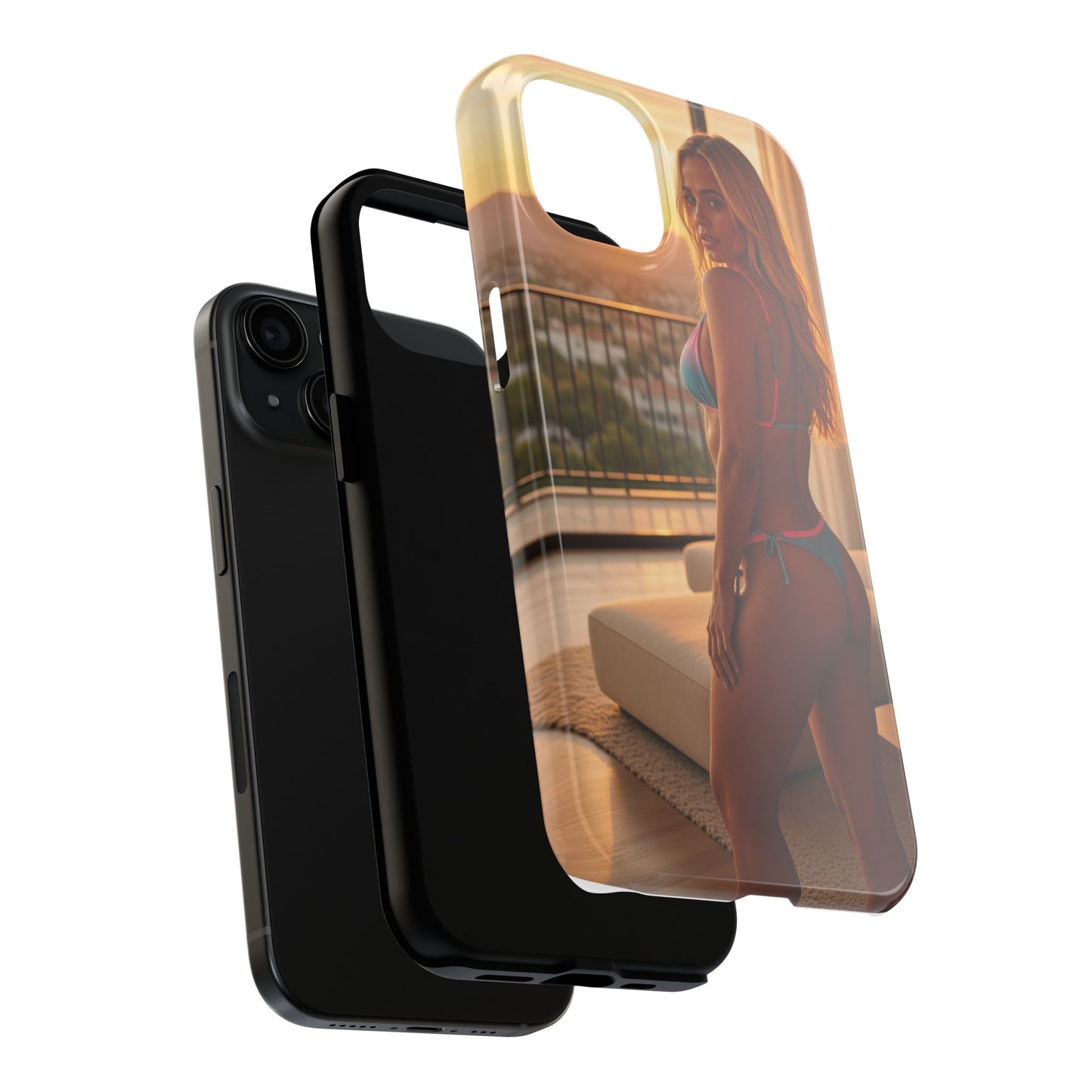 Bikini Beach Tough Phone Case — Balcony Palm Phone Cover