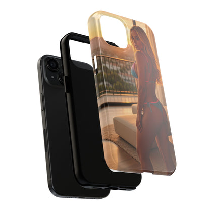 Bikini Beach Tough Phone Case — Balcony Palm Phone Cover