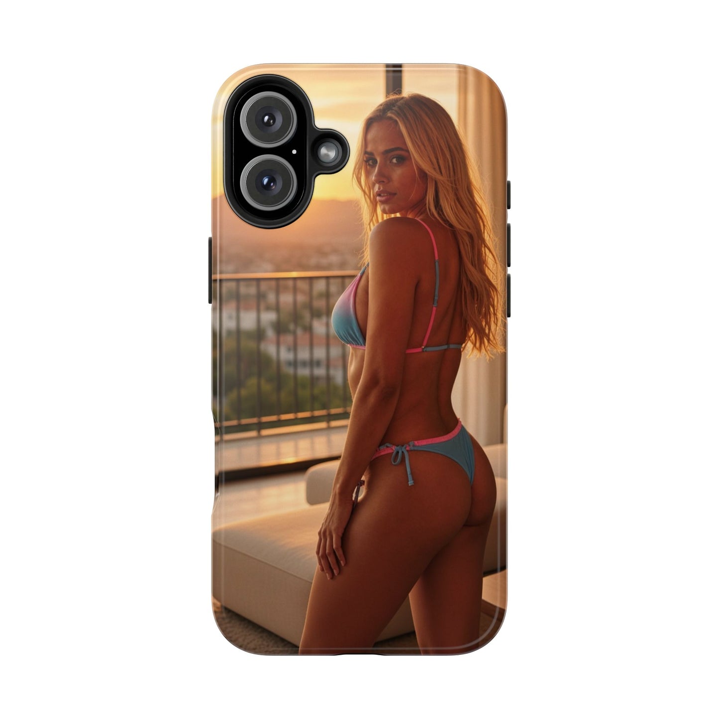 Bikini Beach Tough Phone Case — Balcony Palm Phone Cover