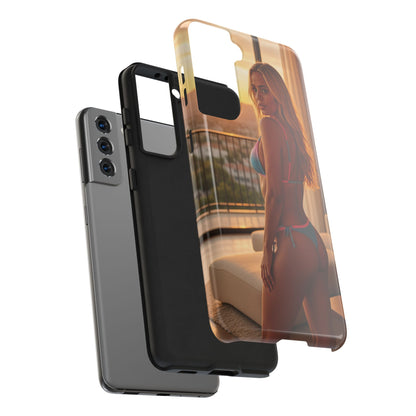 Bikini Beach Tough Phone Case — Balcony Palm Phone Cover